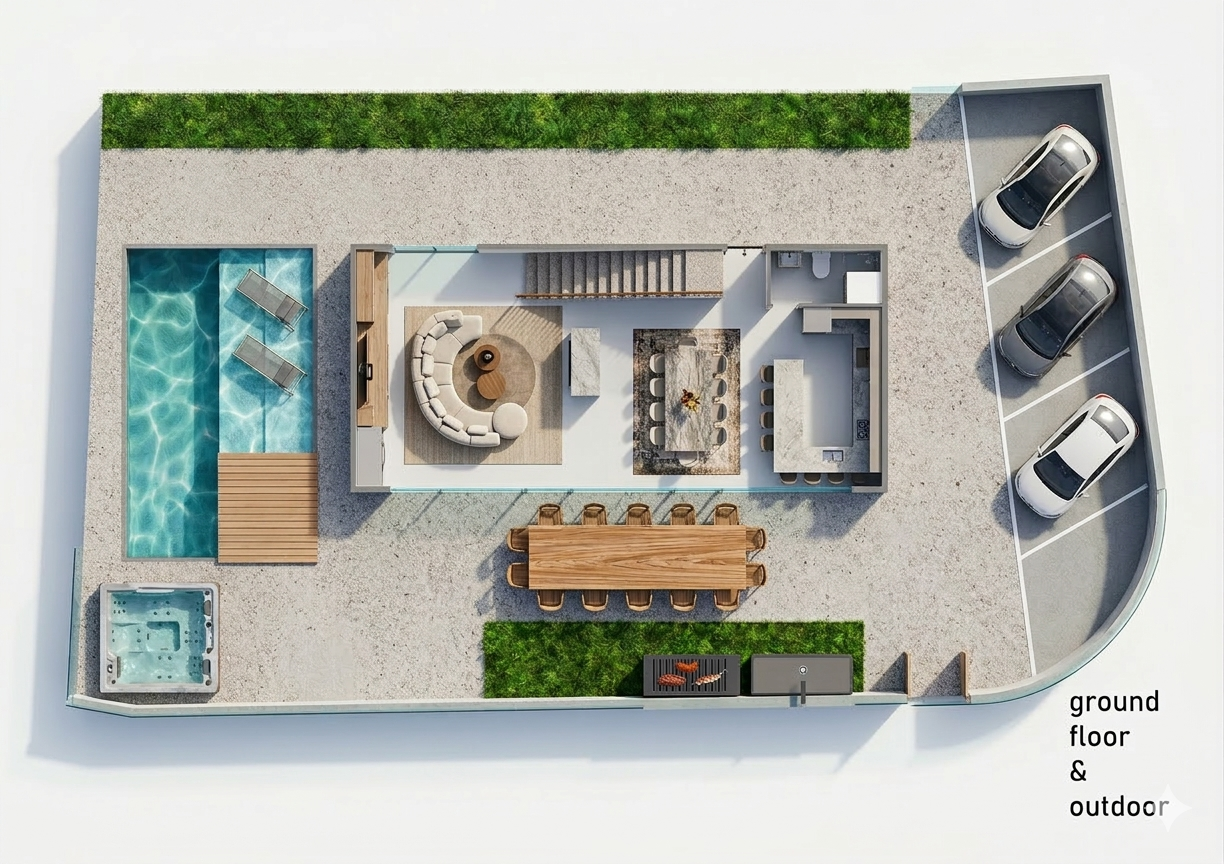 Ground floor & outdoor